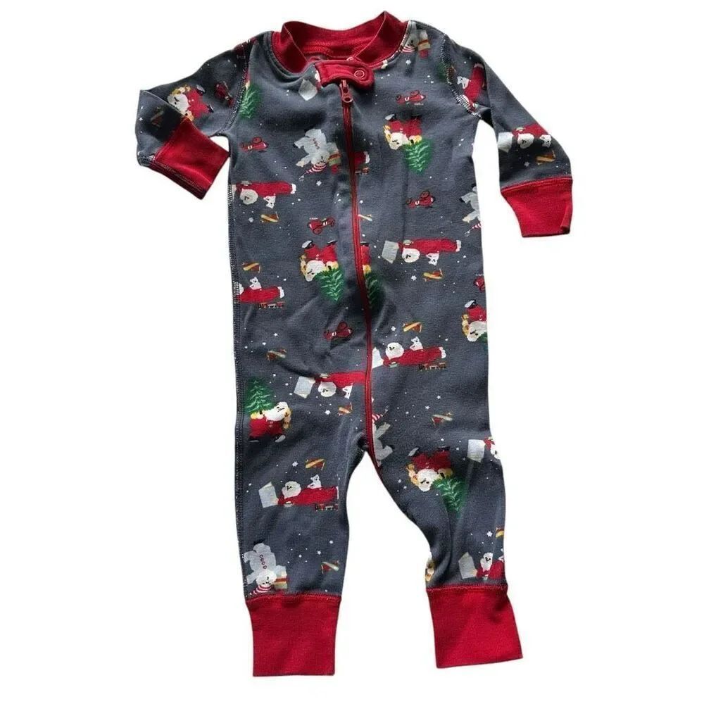 Hanna Andersson size 6-9 months Holiday Print Sleeper Pajama